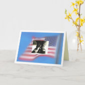 米国国旗、軍隊戦闘靴 カード (黄色い花)