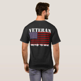 米国国旗 – 退役軍人-衣服に値 Tシャツ