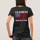 米国国旗 – 退役軍人-衣服に値 Tシャツ (裏面)