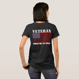 米国国旗 – 退役軍人-衣服に値 Tシャツ