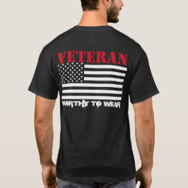 米国国旗 – 退役軍人USMC RED -衣服に値 Tシャツ