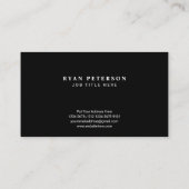 米国国旗 |透明グラデーション |黒 名刺 (裏面)