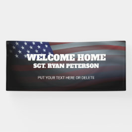 米国国旗 |透明グラデーション |黒 横断幕