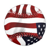 米国国旗 野球ボール (裏面)