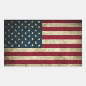 米国国旗 長方形シール (正面)