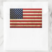 米国国旗 長方形シール (バッグ)