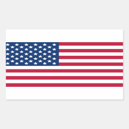 米国国旗 長方形シール