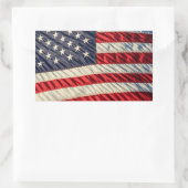 米国国旗 長方形シール (バッグ)