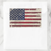 米国国旗 長方形シール (バッグ)