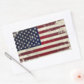 米国国旗 長方形シール (封筒)