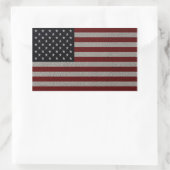 米国国旗 長方形シール (バッグ)