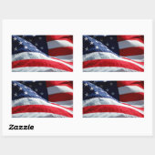 米国国旗 長方形シール (シート)