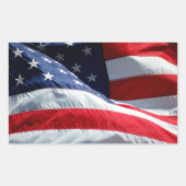 米国国旗 長方形シール (正面)
