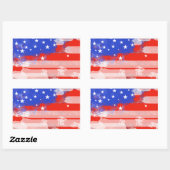 米国国旗 長方形シール (シート)