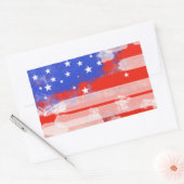 米国国旗 長方形シール (封筒)