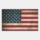 米国国旗 長方形シール (正面)
