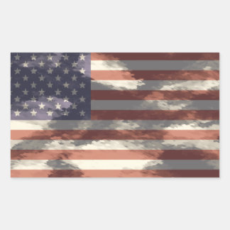 米国国旗 長方形シール