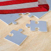 米国国旗 |風になびく ジグソーパズル (側面)