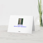 米国国旗/黄色のリボン軍隊グリーティングカード カード (裏面)