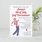 米国国旗 |7月4日ゴルフトーナメント招待状 招待状 (スタンド正面)