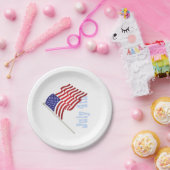 米国国旗、7月4日紙プレート ペーパープレート (パーティー)