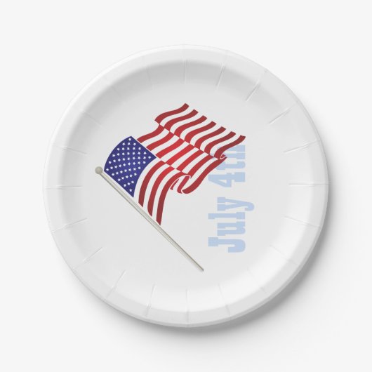 米国国旗、7月4日紙プレート ペーパープレート (正面)