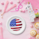 米国国旗、7月4日紙プレート ペーパープレート (パーティー)