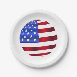 米国国旗、7月4日紙プレート ペーパープレート
