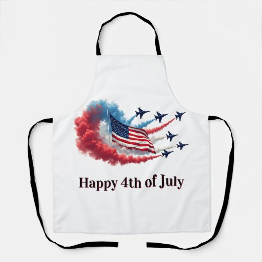 米国国旗、7月4日 エプロン (正面)