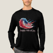 米国国旗、7月4日 トライブレンドTシャツ (正面)