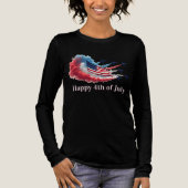米国国旗、7月4日 トライブレンドＴシャツ (正面)
