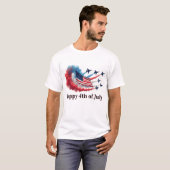 米国国旗、7月4日 Tシャツ (正面フル)