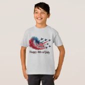 米国国旗、7月4日 Tシャツ (正面フル)