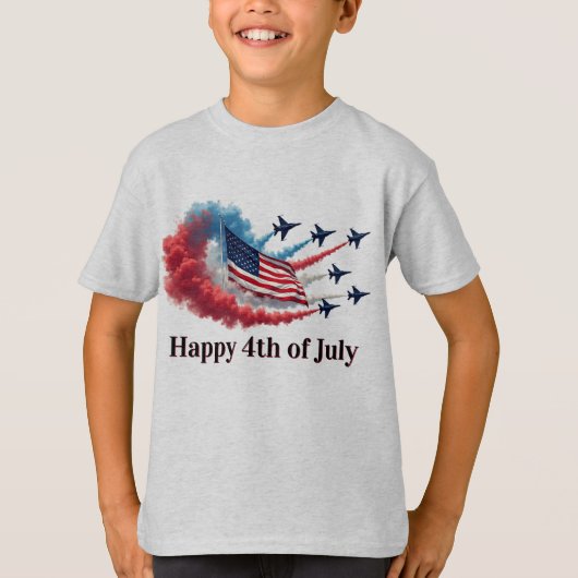 米国国旗、7月4日 Tシャツ (正面)