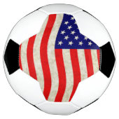 米国国旗 – grungy サッカーボール (回転)