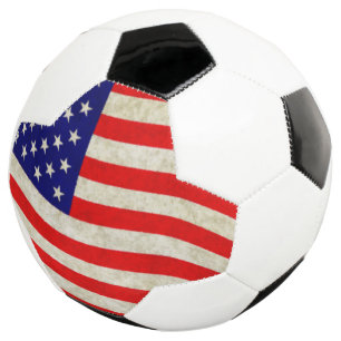 米国国旗 – grungy サッカーボール