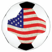 米国国旗 – grungy サッカーボール (正面)