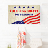 米国国旗 – grungy 横断幕 (インサイチュ)