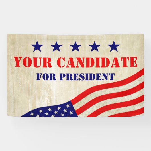 米国国旗 – grungy 横断幕 (横)