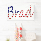 米国国旗(h) bnrcntに上書きされた任意の名前 横断幕 (インサイチュ)