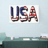 米国国旗(h) bnrcntに掲揚された米国 横断幕 (トレードショー)