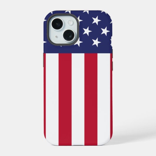 米国国旗 iPhone 15ケース (裏面)