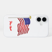 米国国旗 iPhone 16ケース (裏面横)