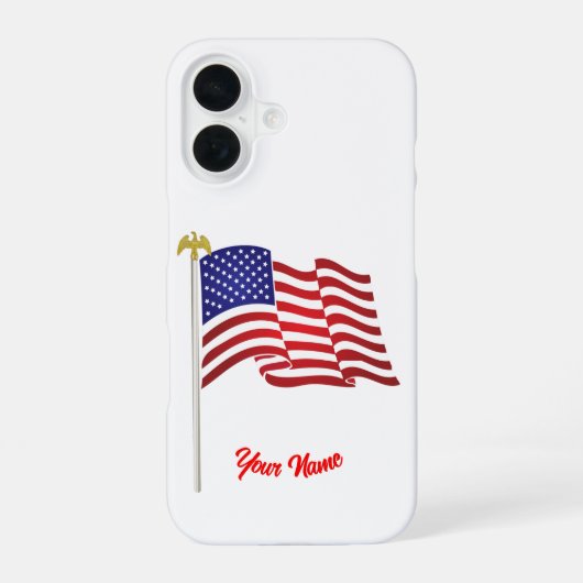 米国国旗 iPhone 16ケース (裏面)