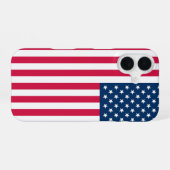 米国国旗 iPhone 16ケース (裏面横)