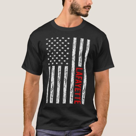 米国国旗 – Lafayette Tシャツ (正面)