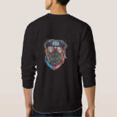 米国国旗(pugあり) スウェットシャツ (裏面)