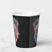 米国国旗（pugあり） 紙コップ (右)