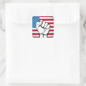 米国国旗 | Rising Fist スクエアシール (バッグ)