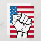 米国国旗 | Rising Fist ポストカード (正面/裏面)